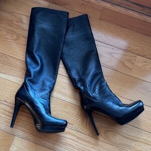 Stuart Weitzman Midnight Black Heeled Boots